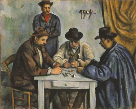 At the Met: An intimate little show show looks at a singular series from the 1890s by Paul Cézanne. In this image, 'The Card Players,' produced circa 1890-92.
